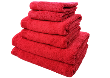 Premium Frottier-Set 6-teilig - Farbe: 004 Rot