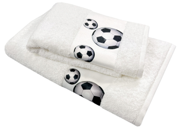 Fussball Druckbordüre - 001 Weiss