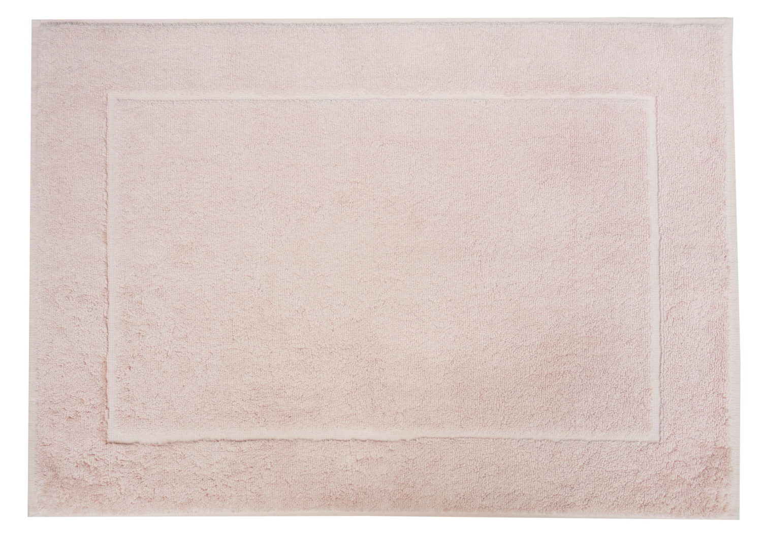 Framsohn Badematte Badvorleger Badeteppich dick schwer geeignet für Fußbodenheizung 100% Baumwolle Farbe Rosenquartz