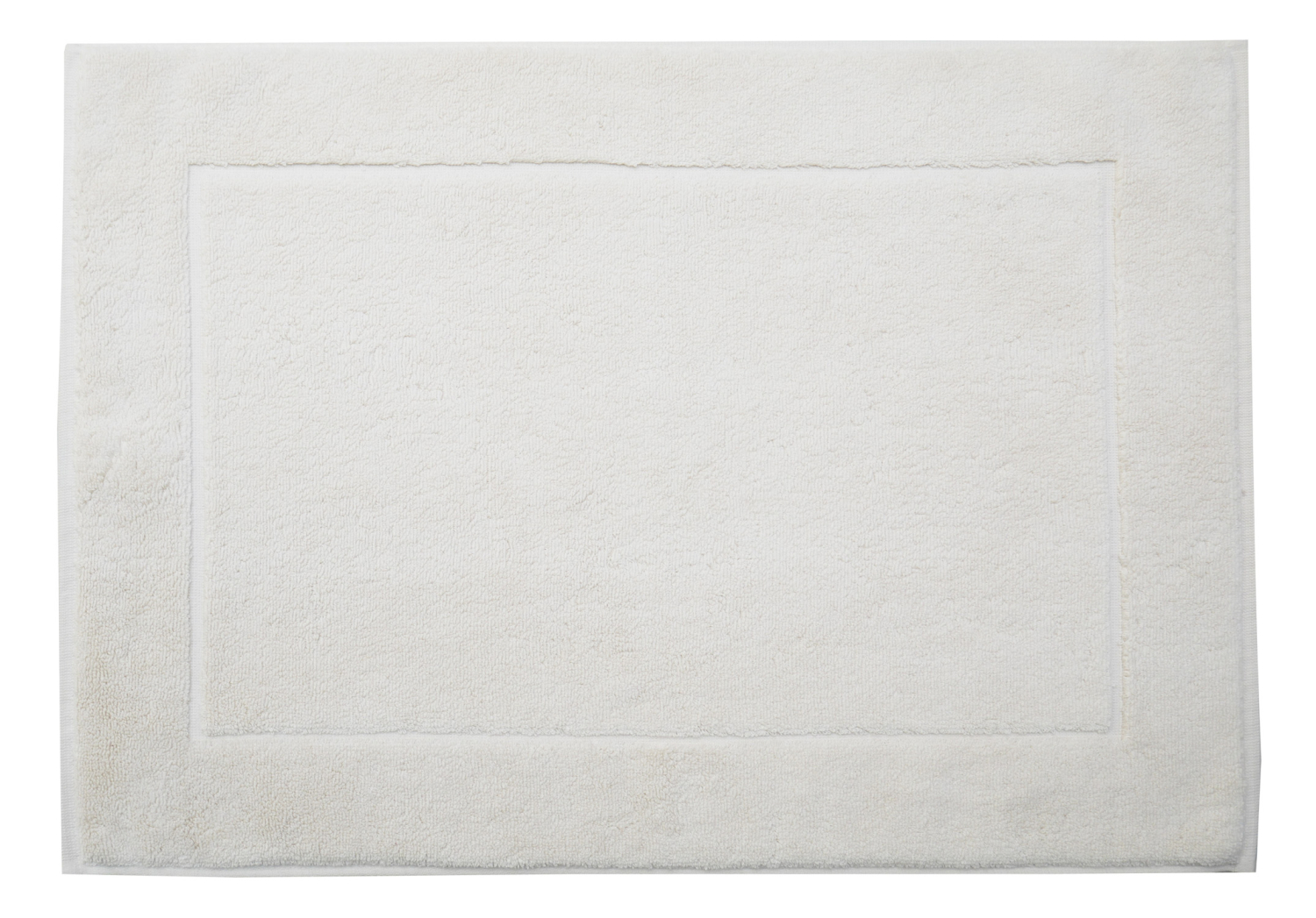 Framsohn Badematte Badvorleger Badeteppich dick schwer geeignet für Fußbodenheizung 100% Baumwolle Farbe beige creme