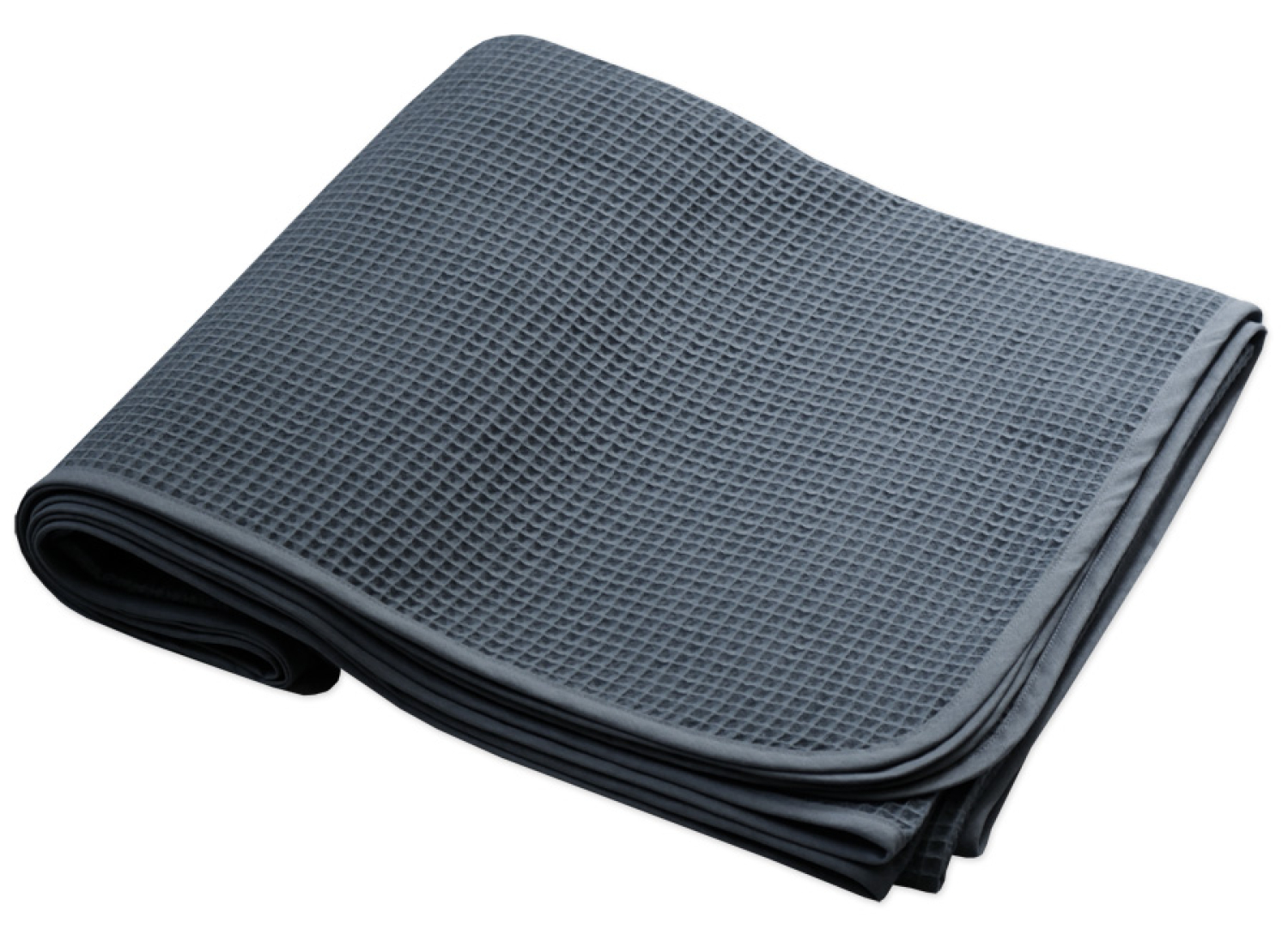 Preview: Waffelpiquet Decke - 180 Anthrazit/Dunkelgrau