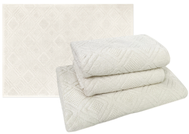 Mosaik Frottier-Set 4-teilig - Farbe: 460 champagne