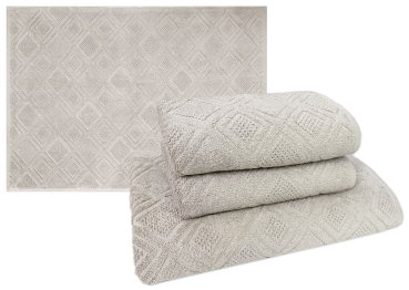 Mosaik Frottier-Set 4-teilig - Farbe: 607 Dunkelbeige