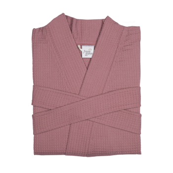 Preview: Unisex Waffelpique Bademantel 175 - Antik Rose