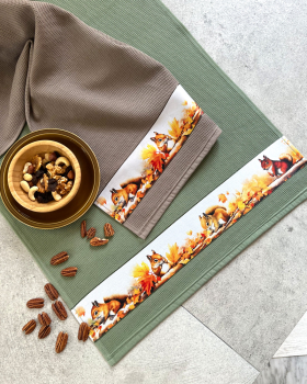 Preview: 2x Waffel Herbstwald - 841 Braun