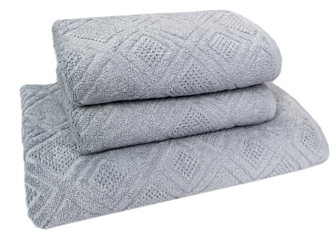 Preview: Mosaik Frottier-Set 4-teilig - Farbe: 185 Graphit Grau