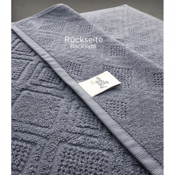 Preview: Mosaik Frottier-Set 4-teilig - Farbe: 180 Dunkelgrau