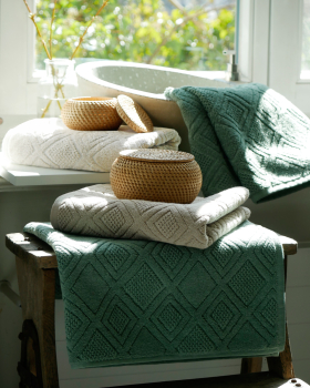 Preview: Mosaik Frottier-Set 6-teilig - Farbe: 191 Grün